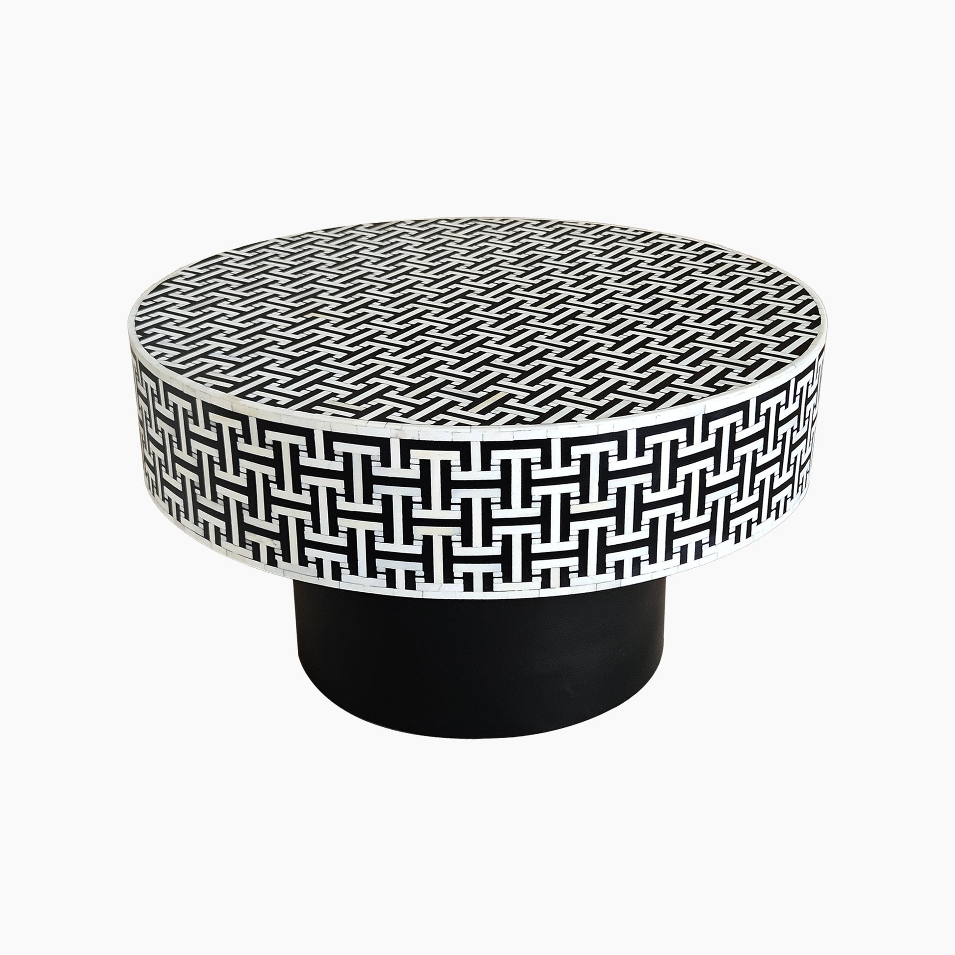 Flow Bone Inlay Round Coffee Table