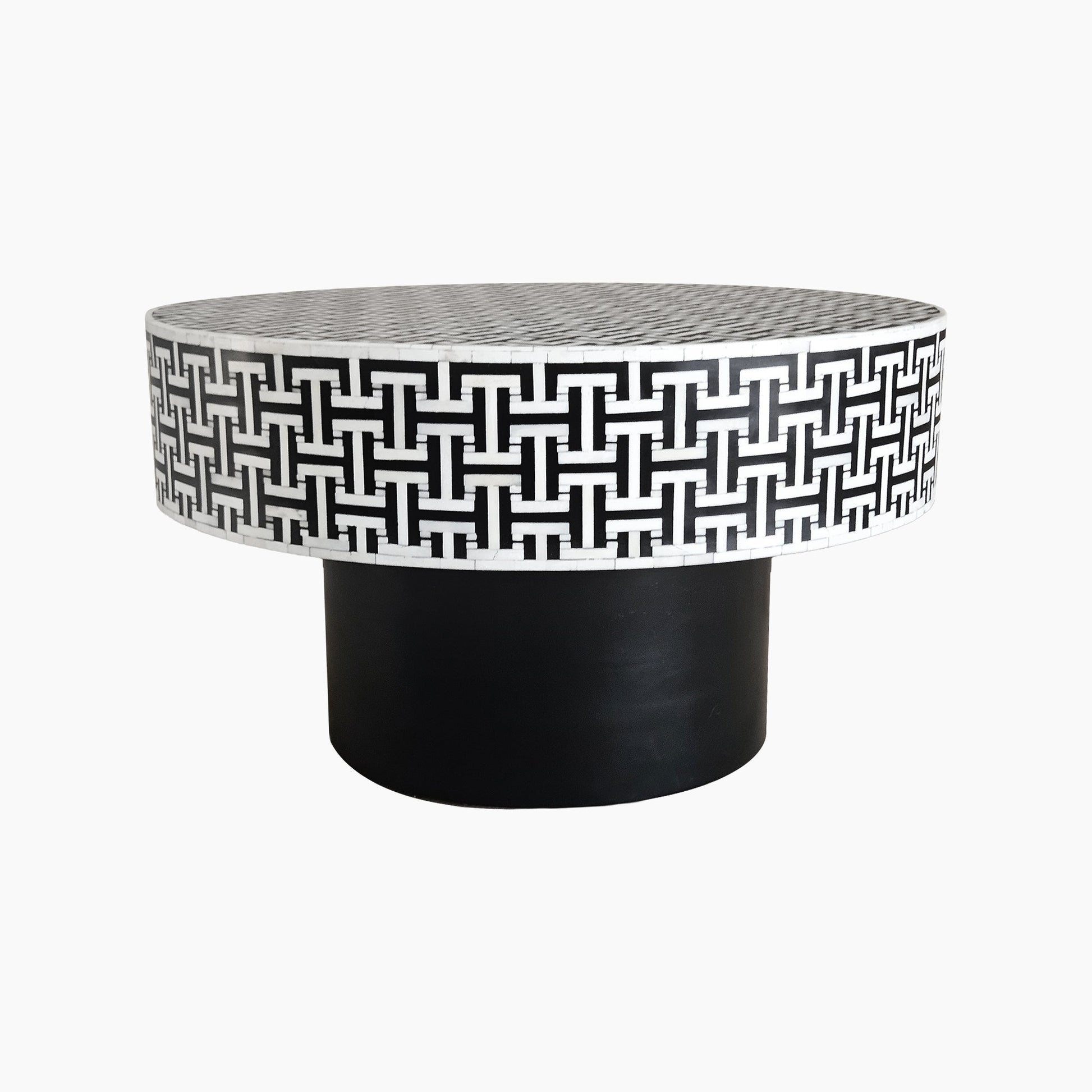 Flow Bone Inlay Round Coffee Table