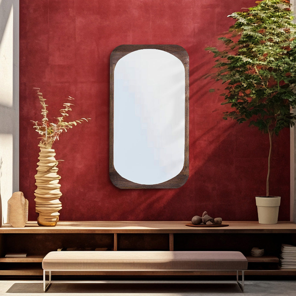 Revival Rectangle Brown Mirror