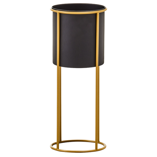 Matilda Large Black & Golden Planter