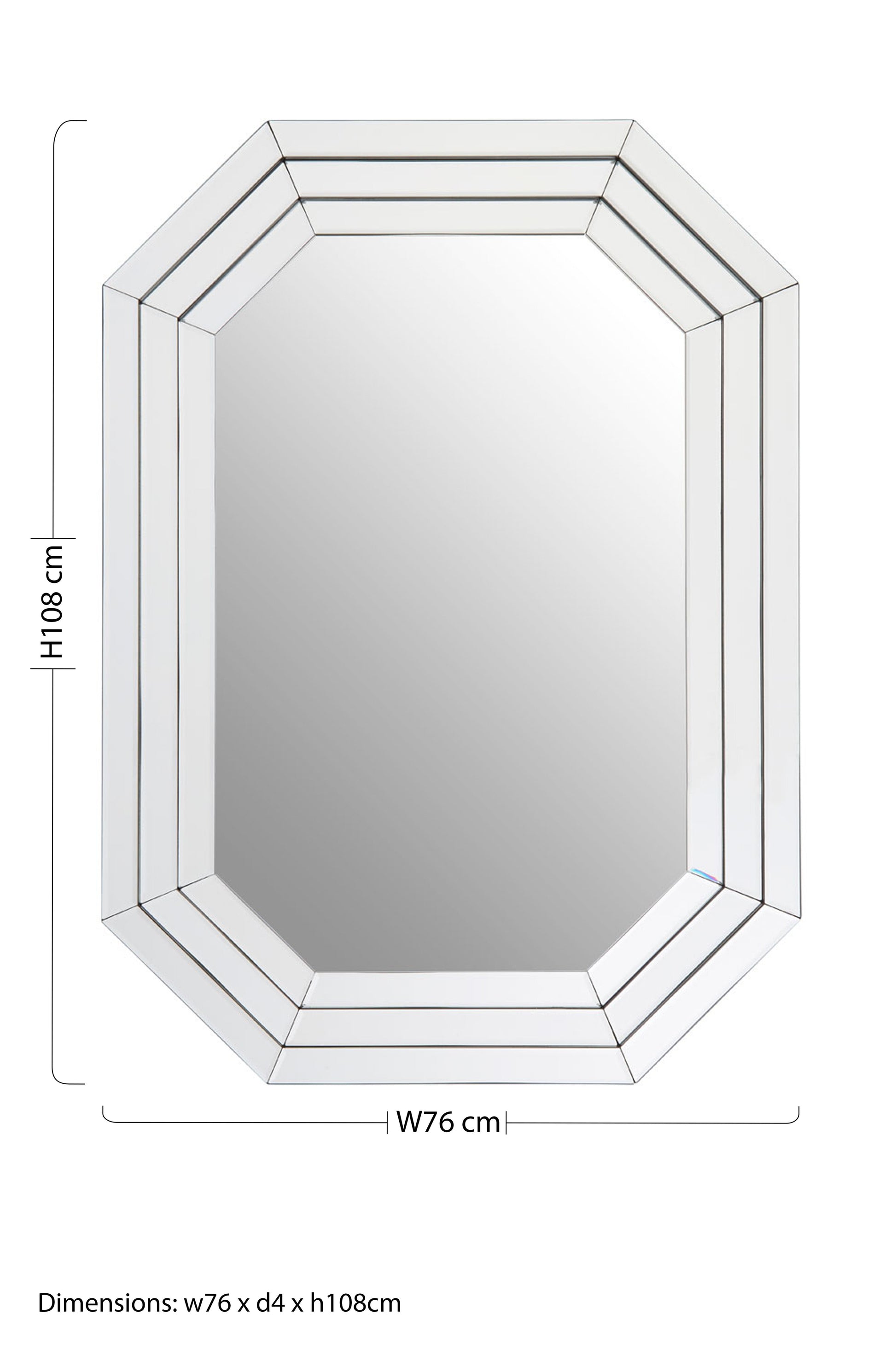 Odyssey Octagonal Silver Mirror