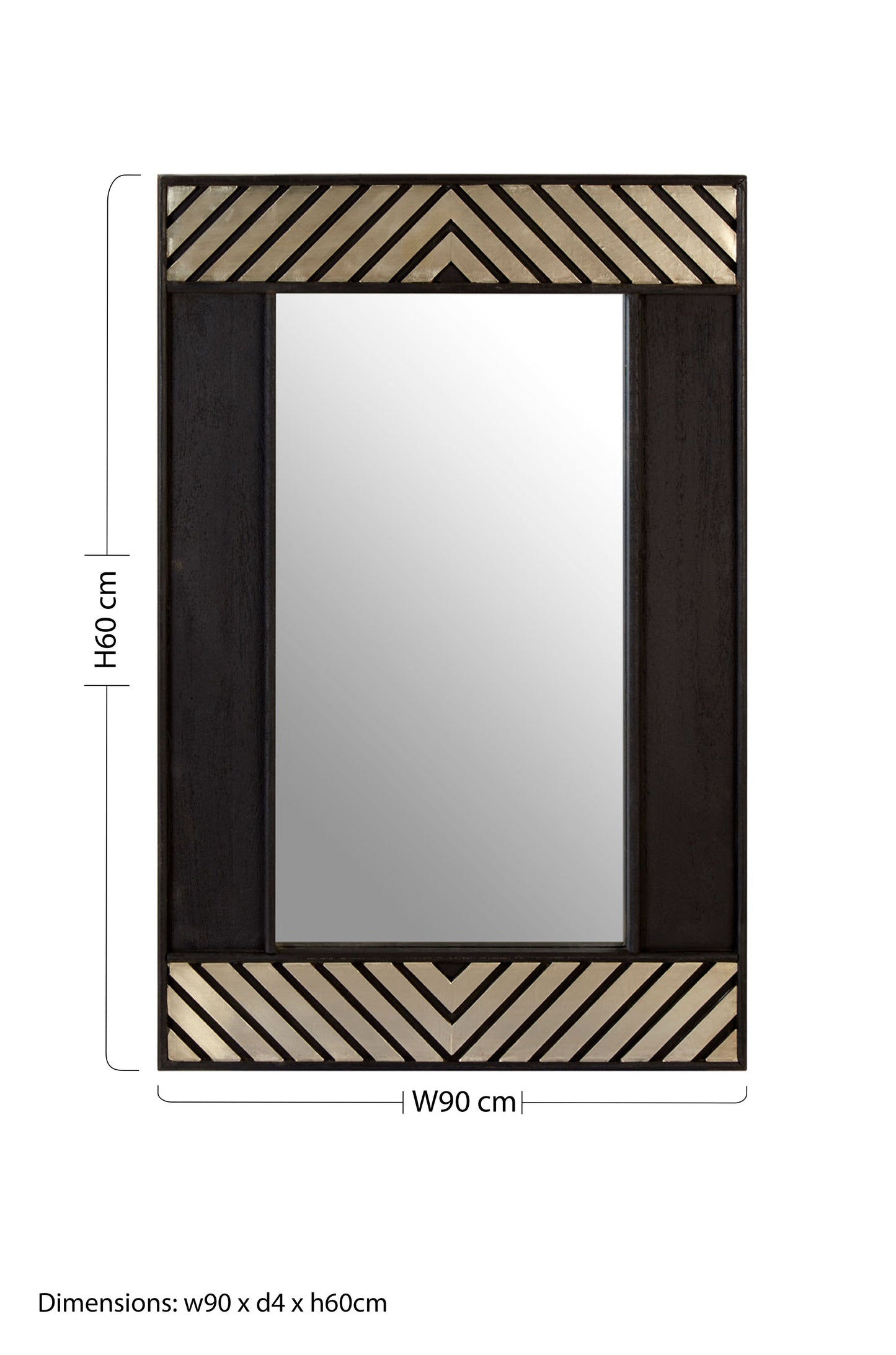 Lattice Rectangular Black Mirror