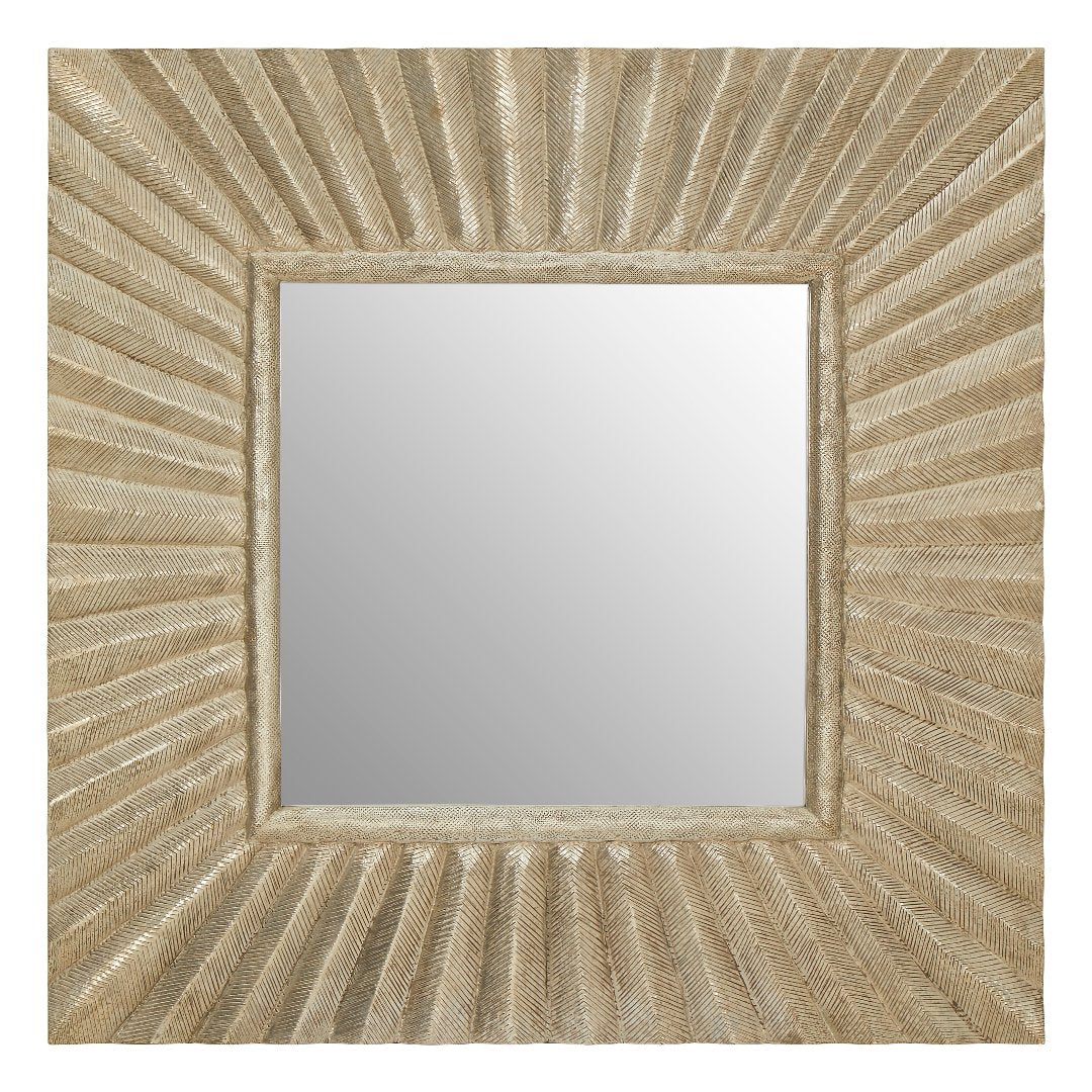 Flare Square Golden Mirror