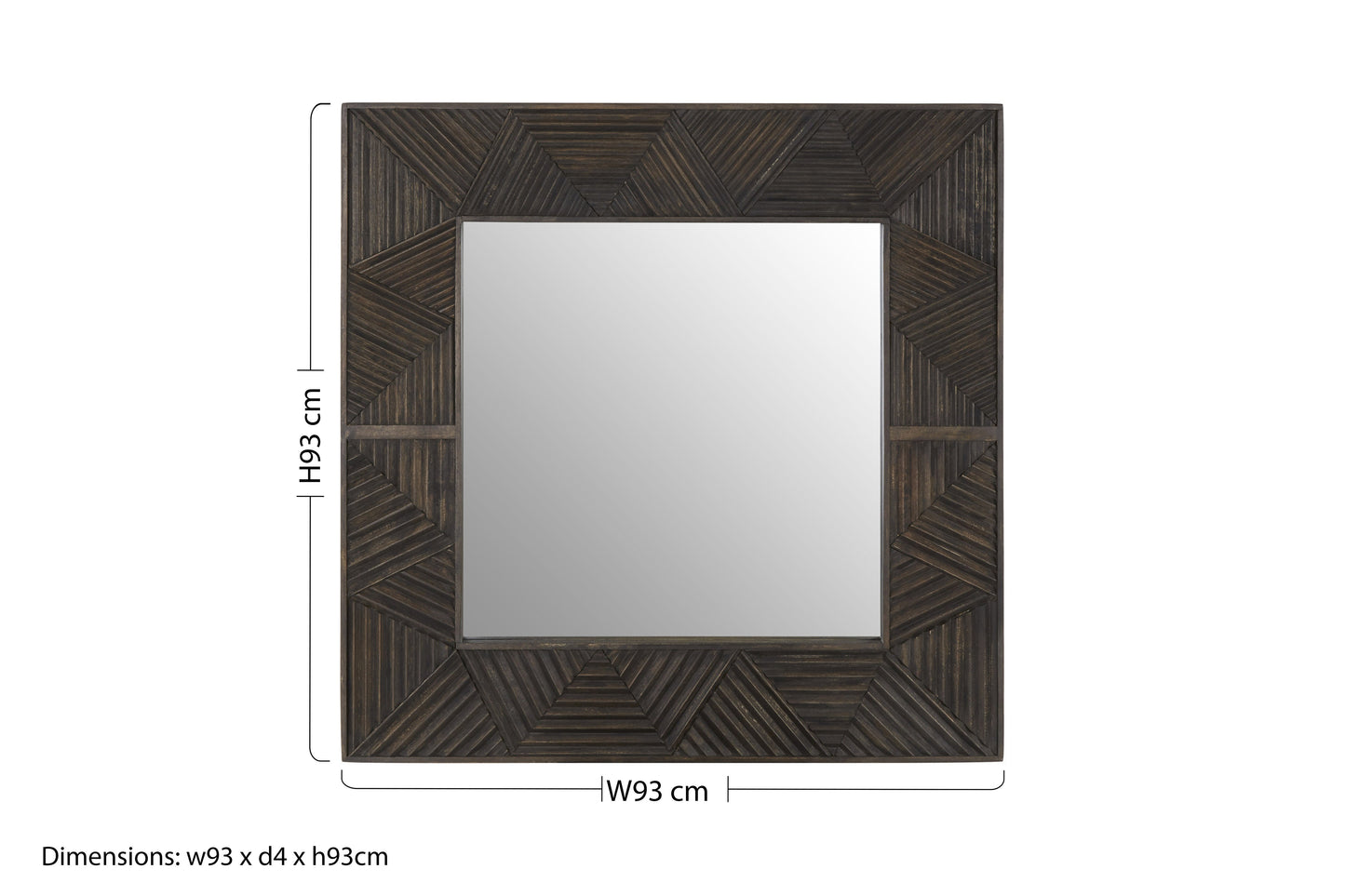 Aura Square Brown Mirror