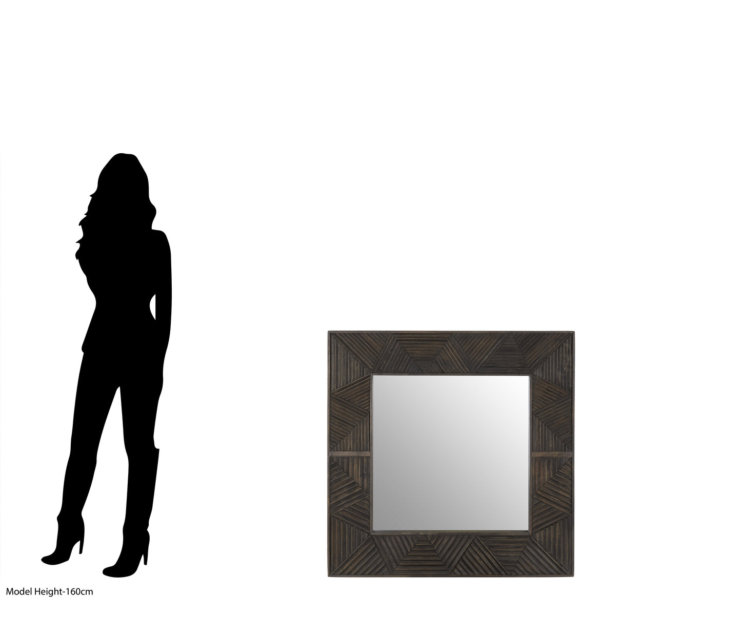 Aura Square Brown Mirror