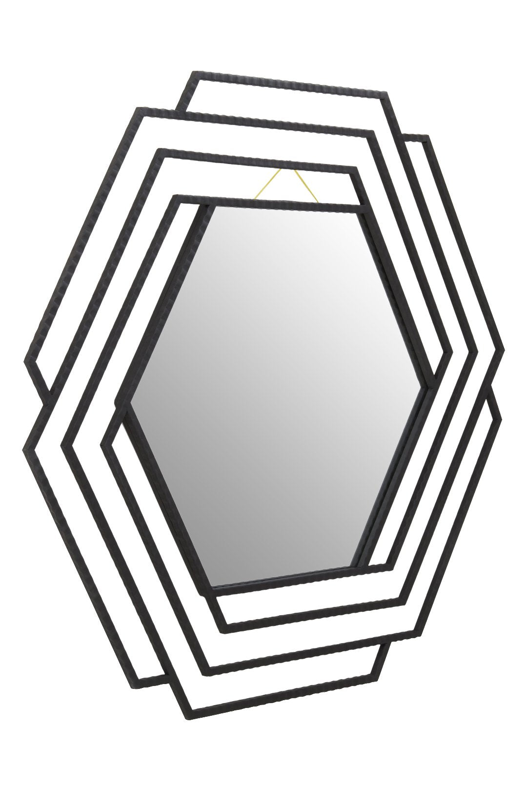 Prism Hexagonal Black Mirror