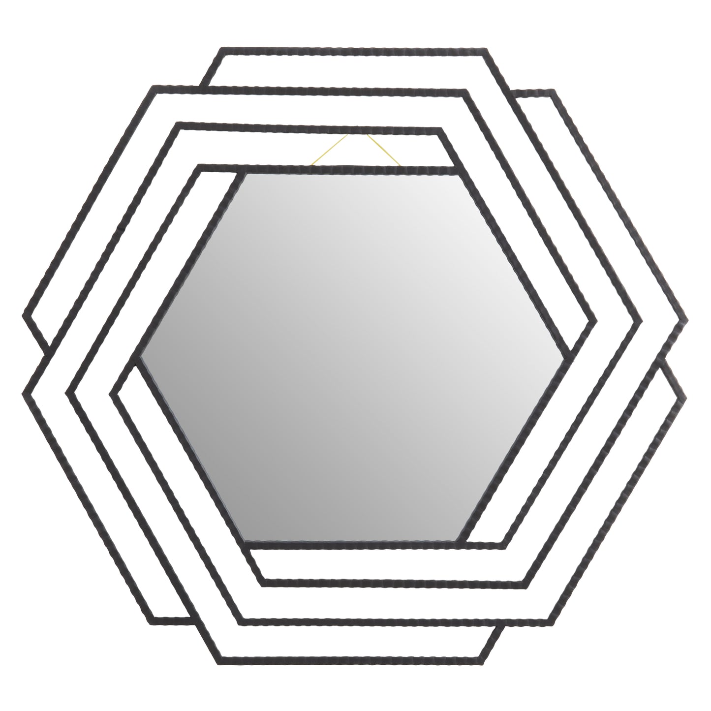 Prism Hexagonal Black Mirror