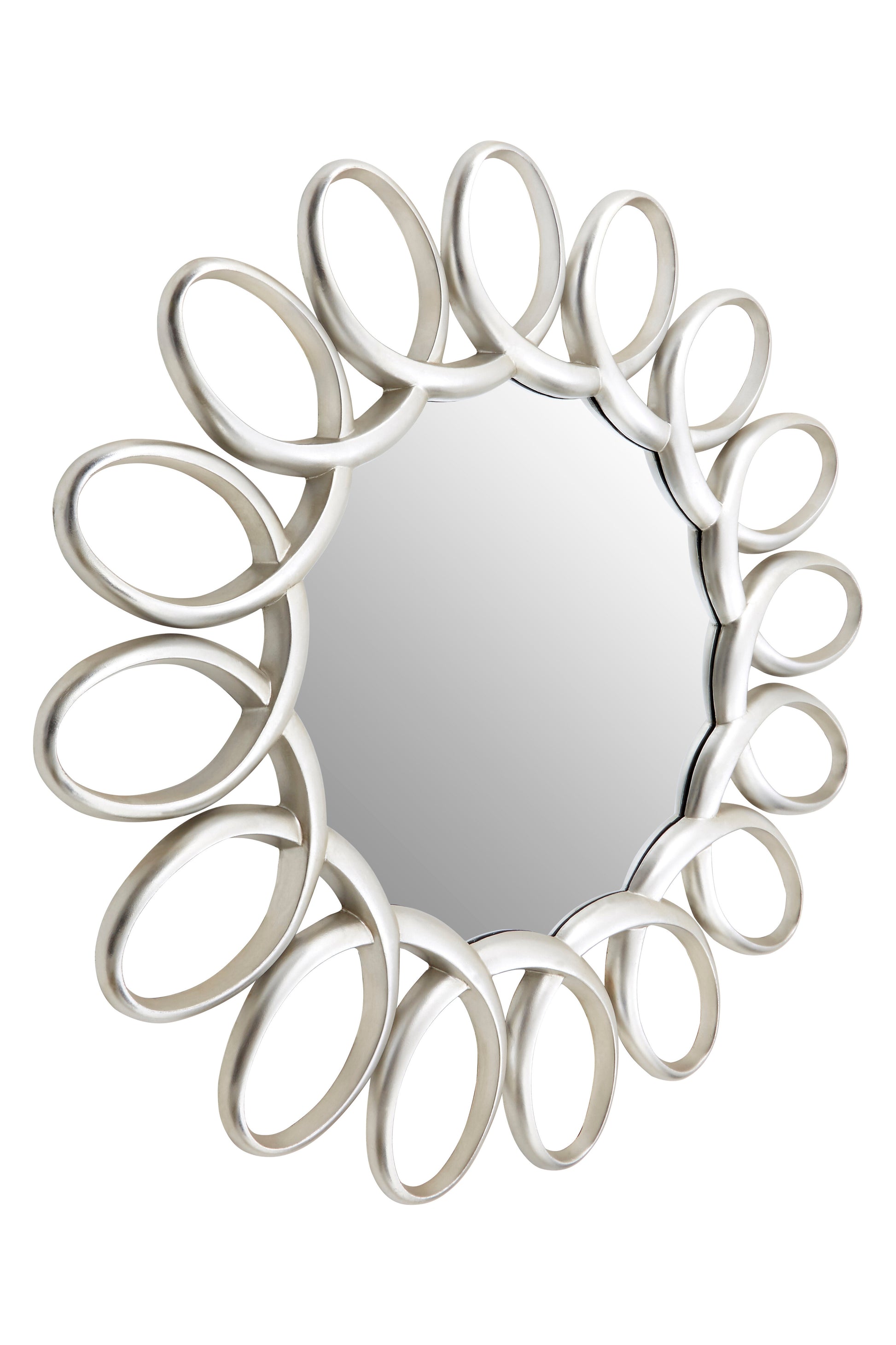 Luxe Round Silver Mirror