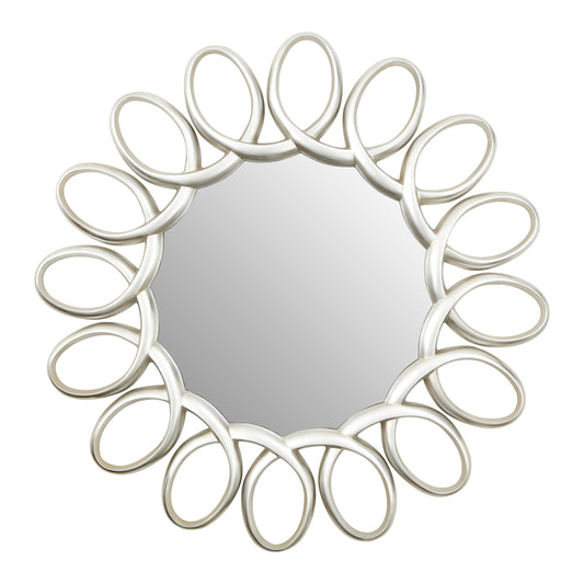 Luxe Round Silver Mirror