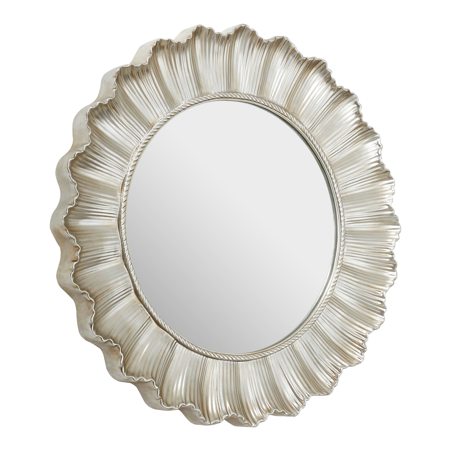 Rhapsody Round Silver Mirror