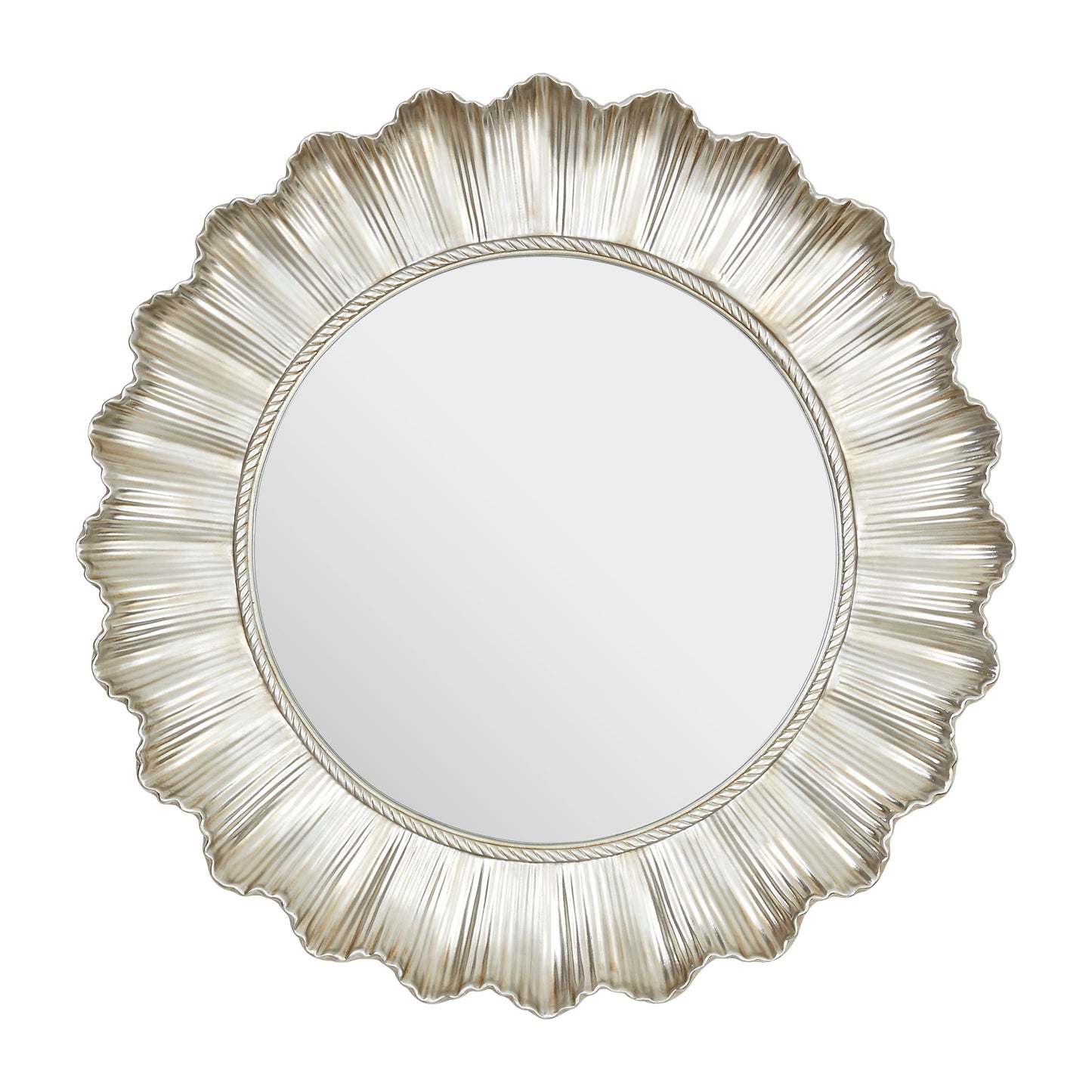 Rhapsody Round Silver Mirror