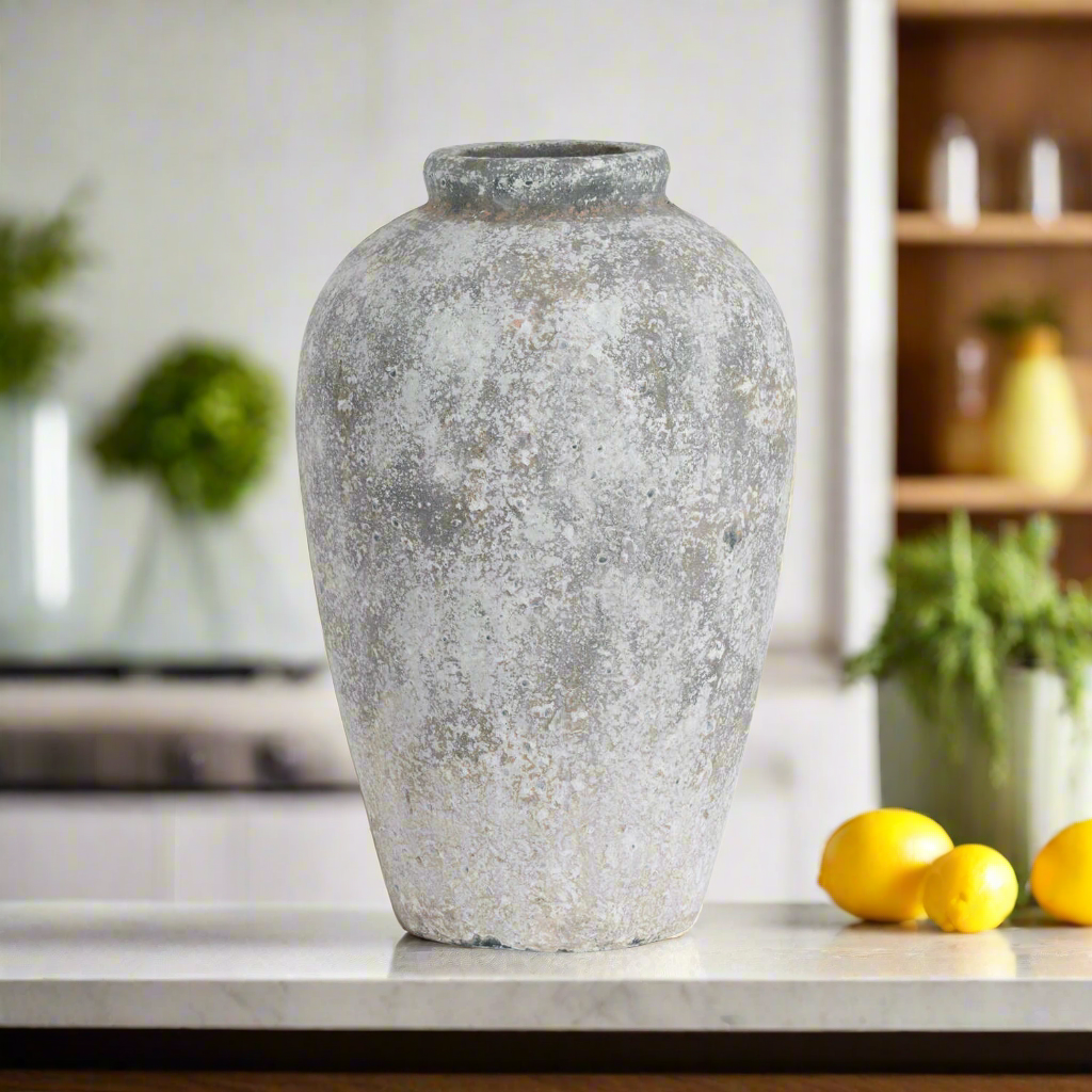 Whisper Oval Stone Vase