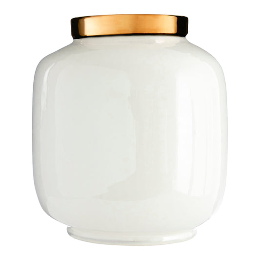 Amara Golden White Luxe Vase