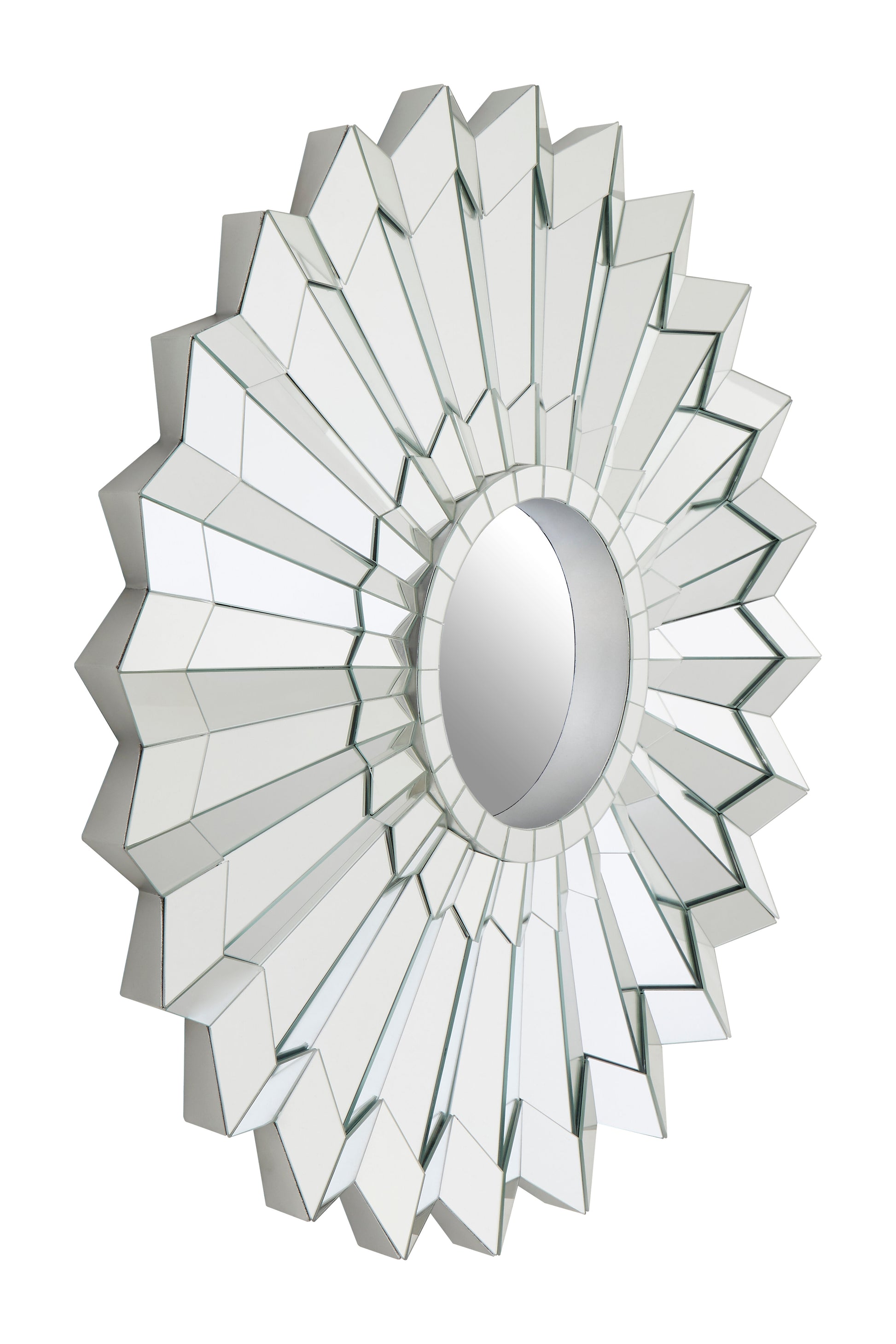 Bloom Round Silver Mirror