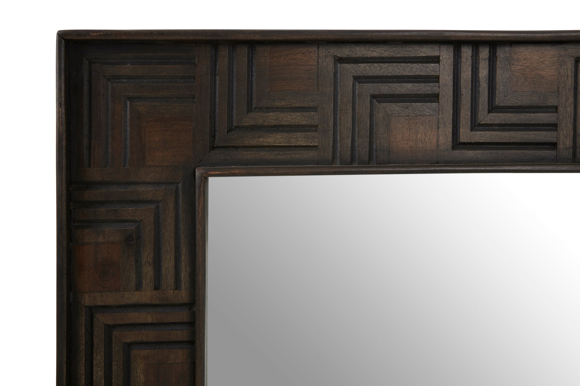 Rustic Square Brown Mirror