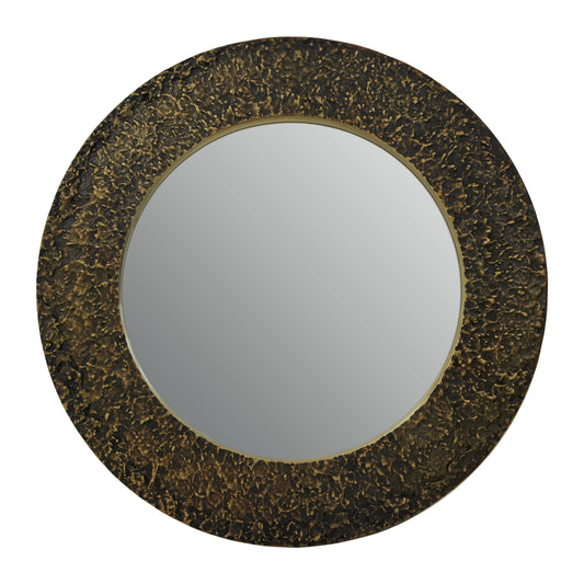 Aura Round Golden Mirror