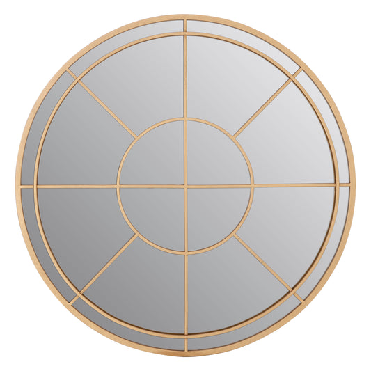 Radiant Round Golden Mirror