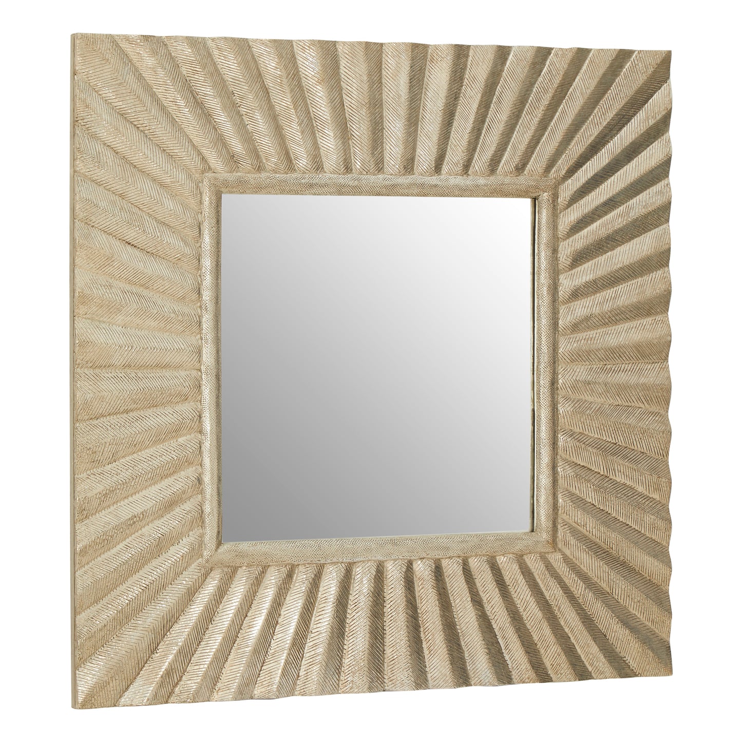 Flare Square Golden Mirror