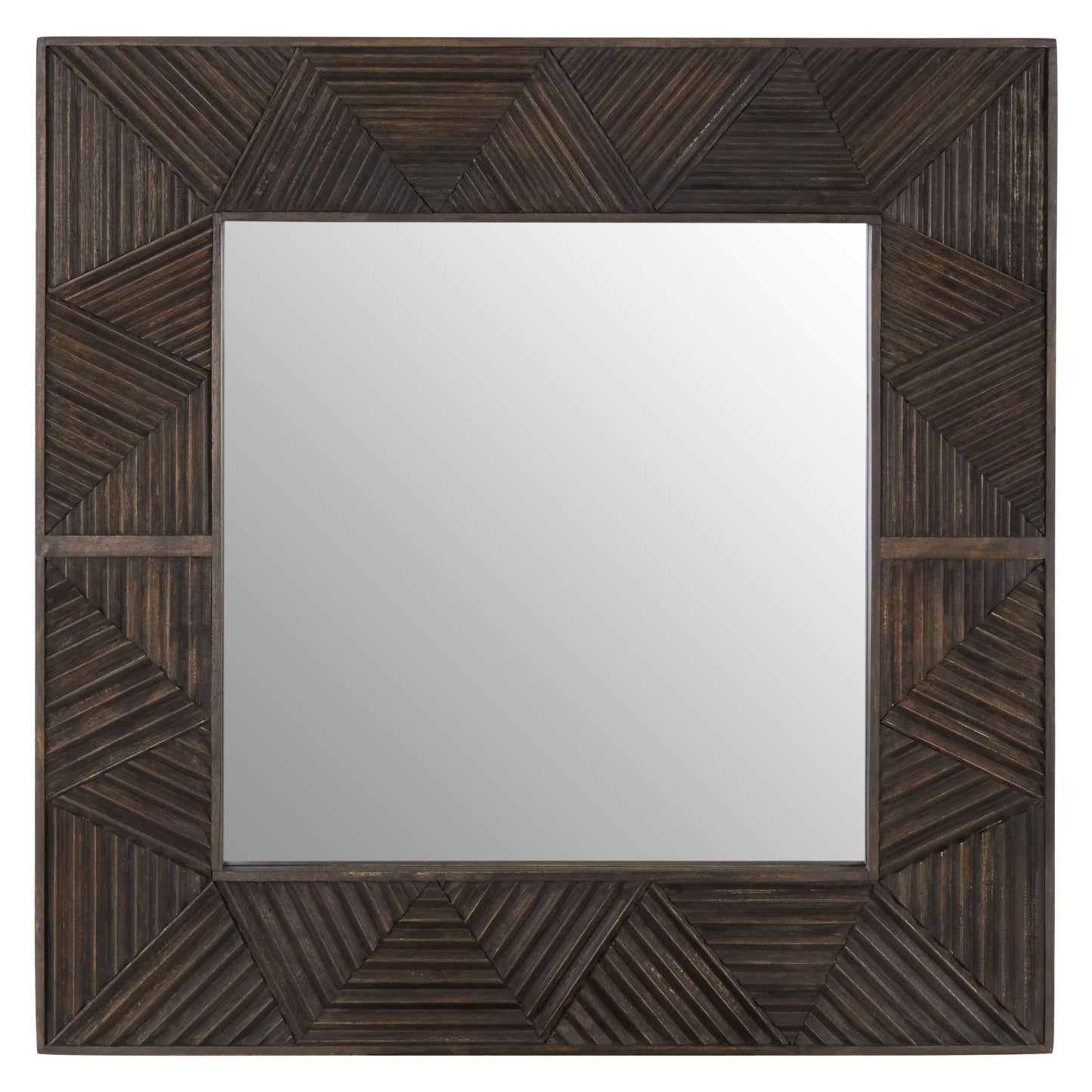 Aura Square Brown Mirror