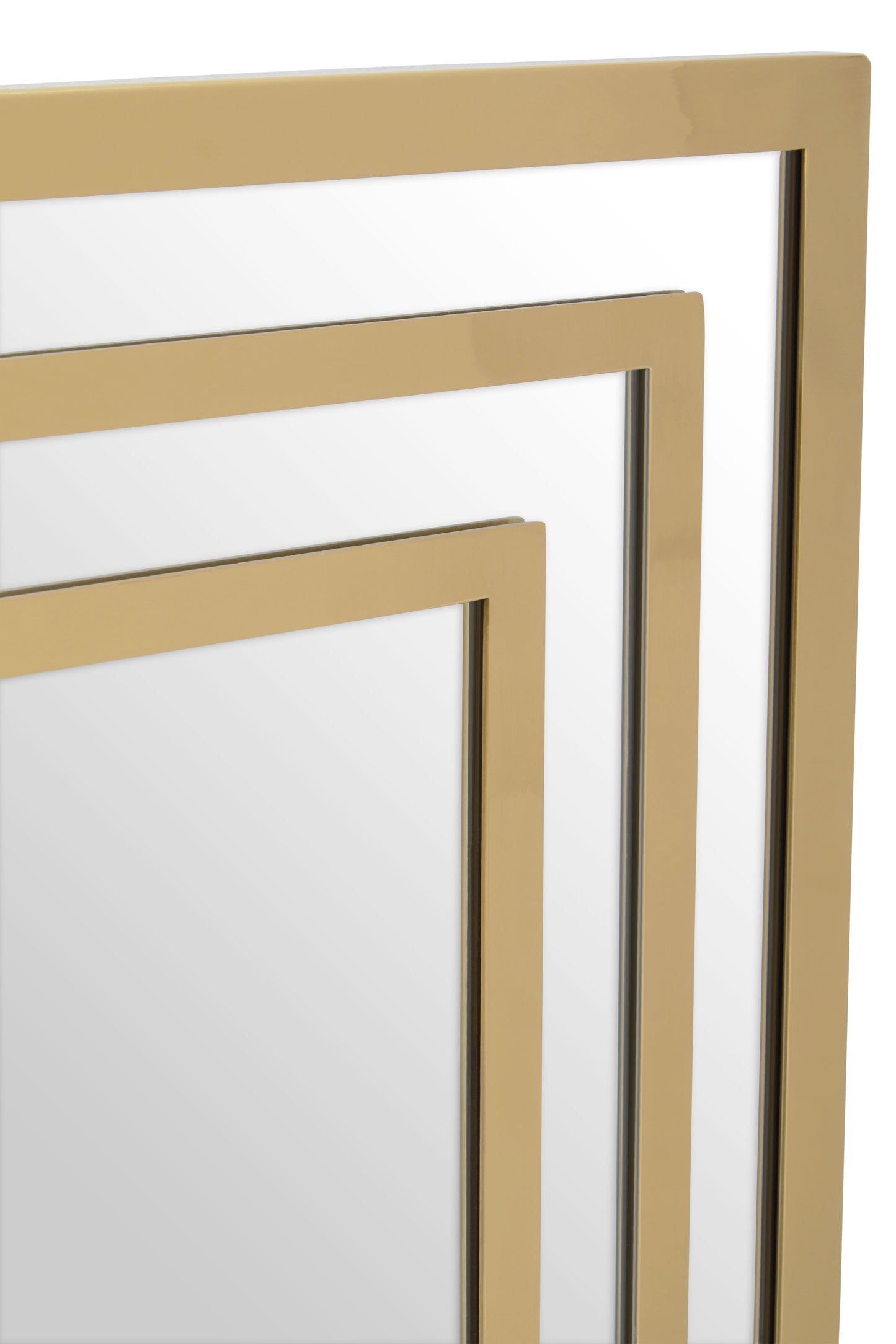 Luxe Rectangular Golden Mirror