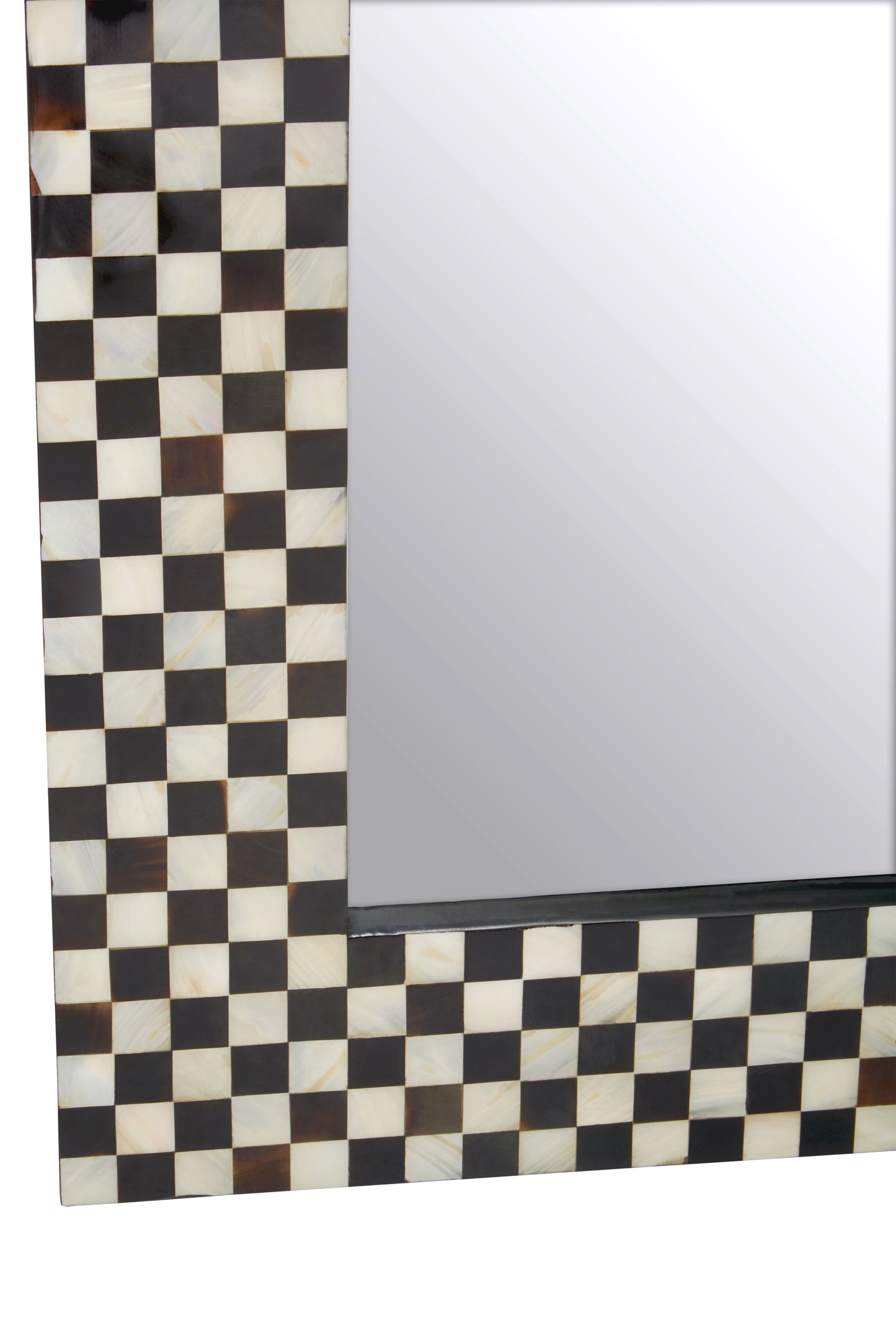 Eclipse Square Black and White Mirror