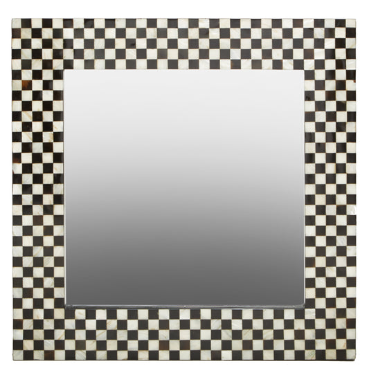 Eclipse Square Black and White Mirror