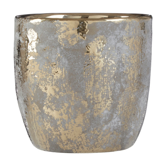 Isabel Golden Large Ceramic Pot