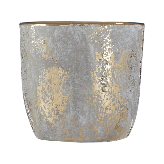 Cora Gold & Grey Ceramic Pot