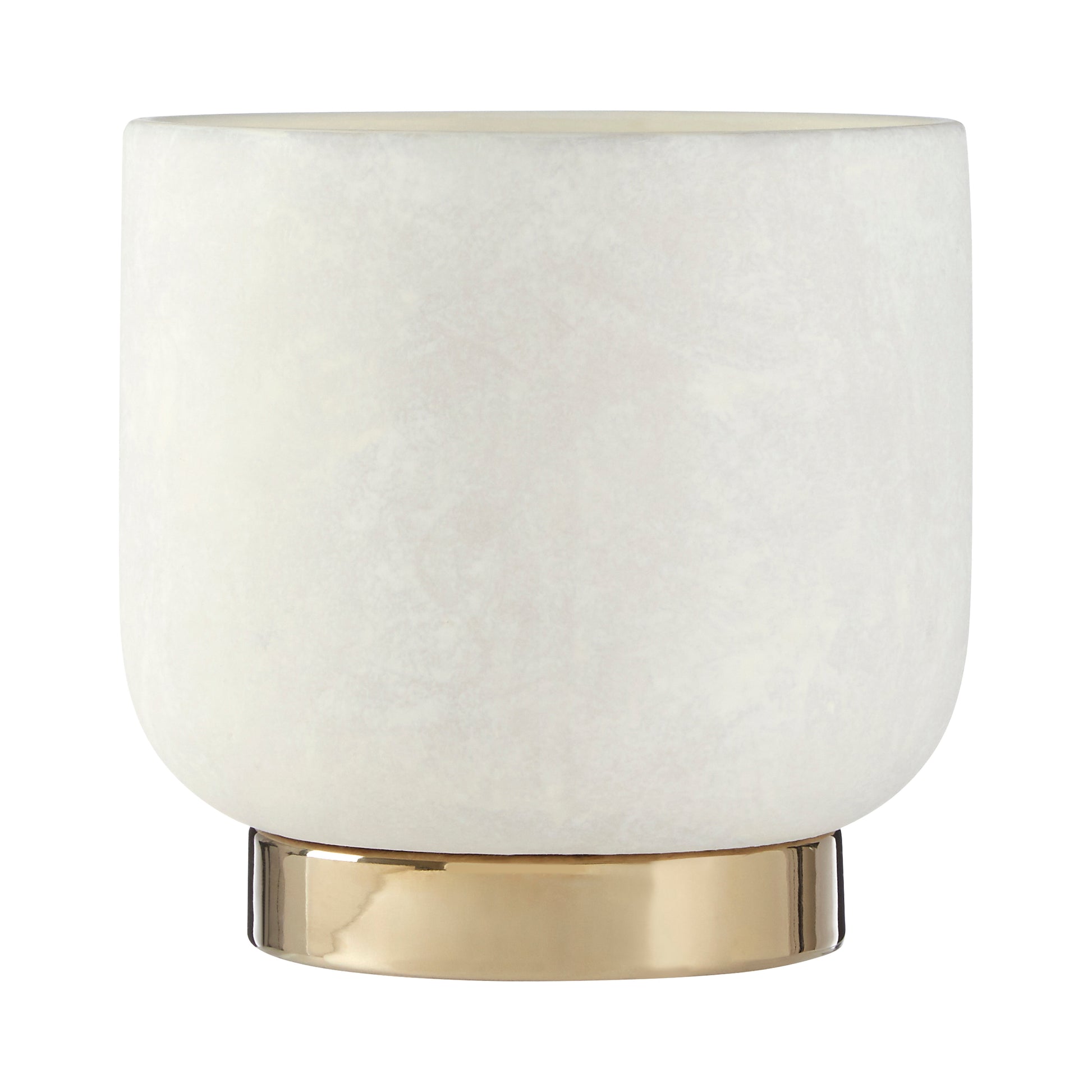 Daisy Golden White Ceramic Planter