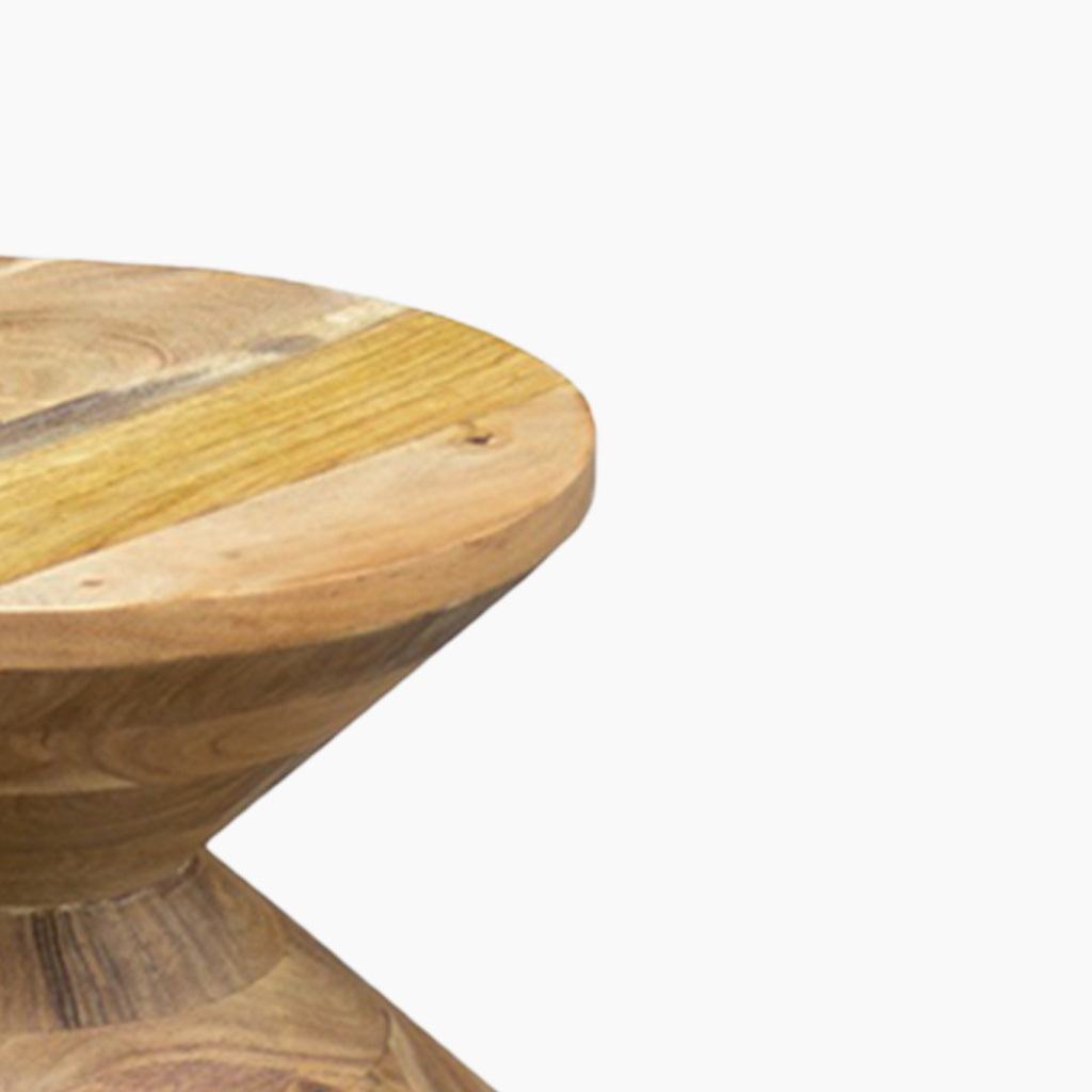 Kaya Wooden Round Side Table