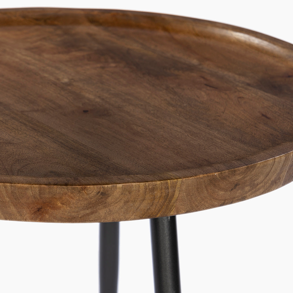 Forge Wooden Round Side Table