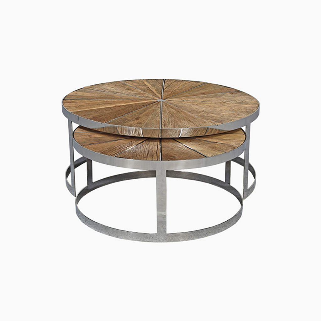 Haven Wooden Round Nesting Coffee Tables