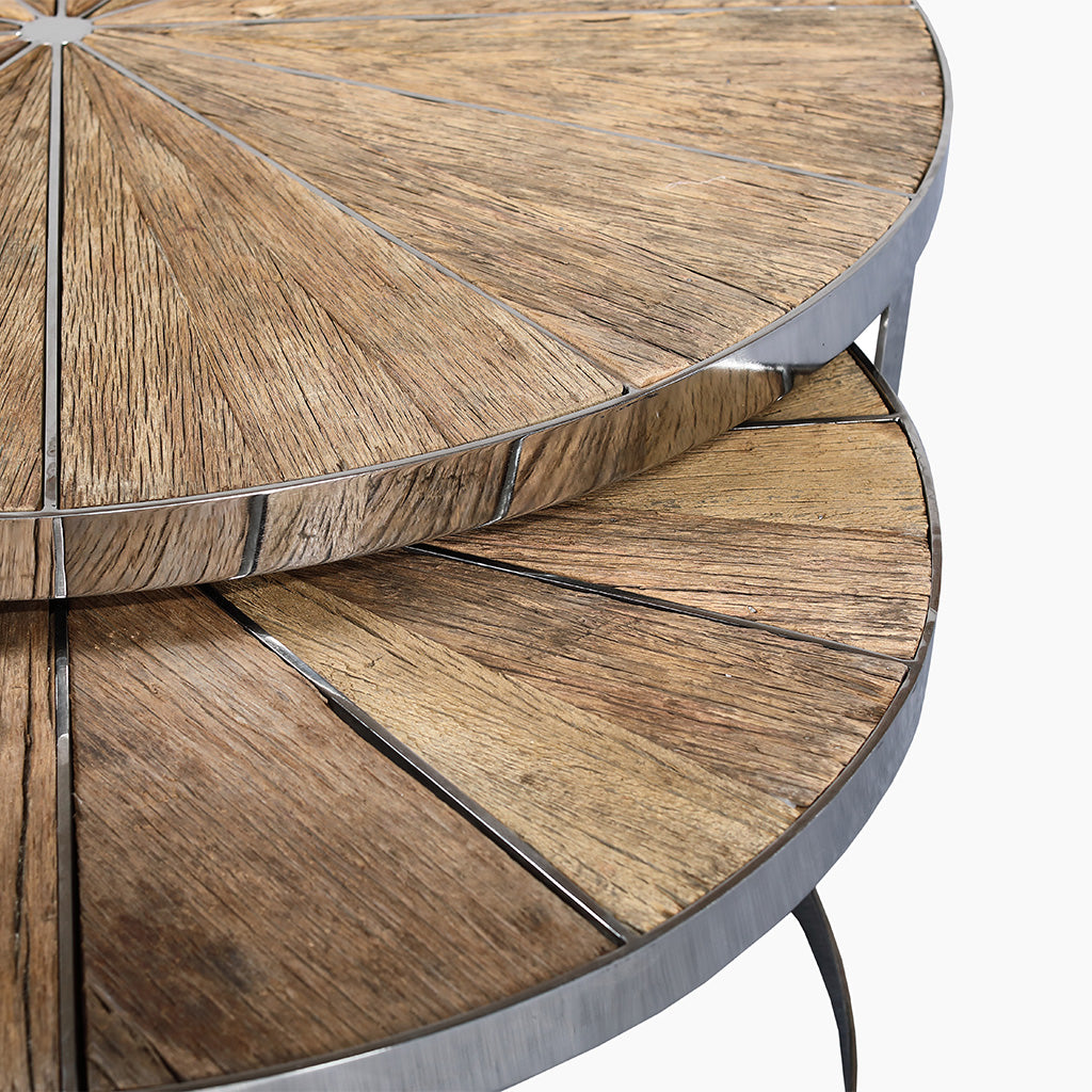 Haven Wooden Round Nesting Coffee Tables