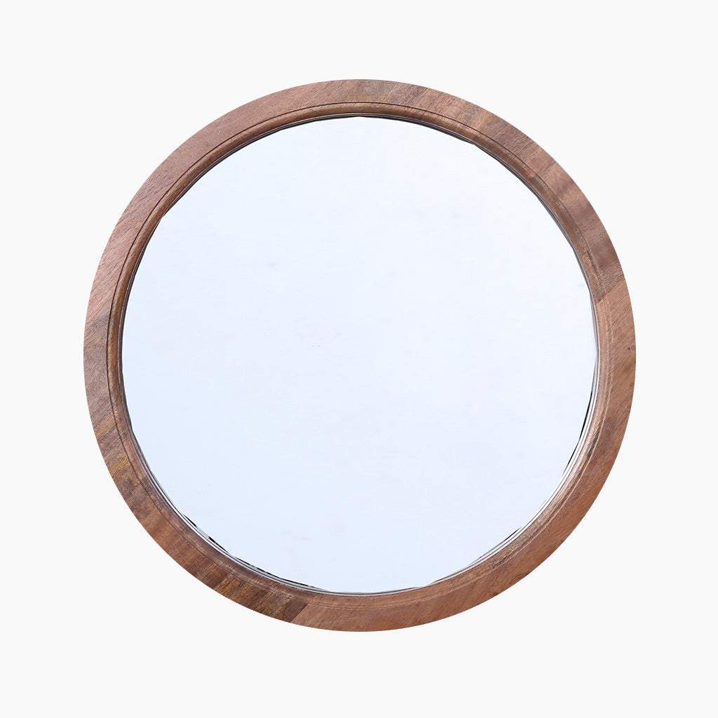 Regal Round Oak Mirror