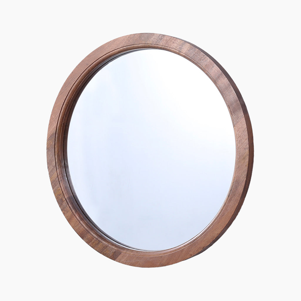 Regal Round Oak Mirror