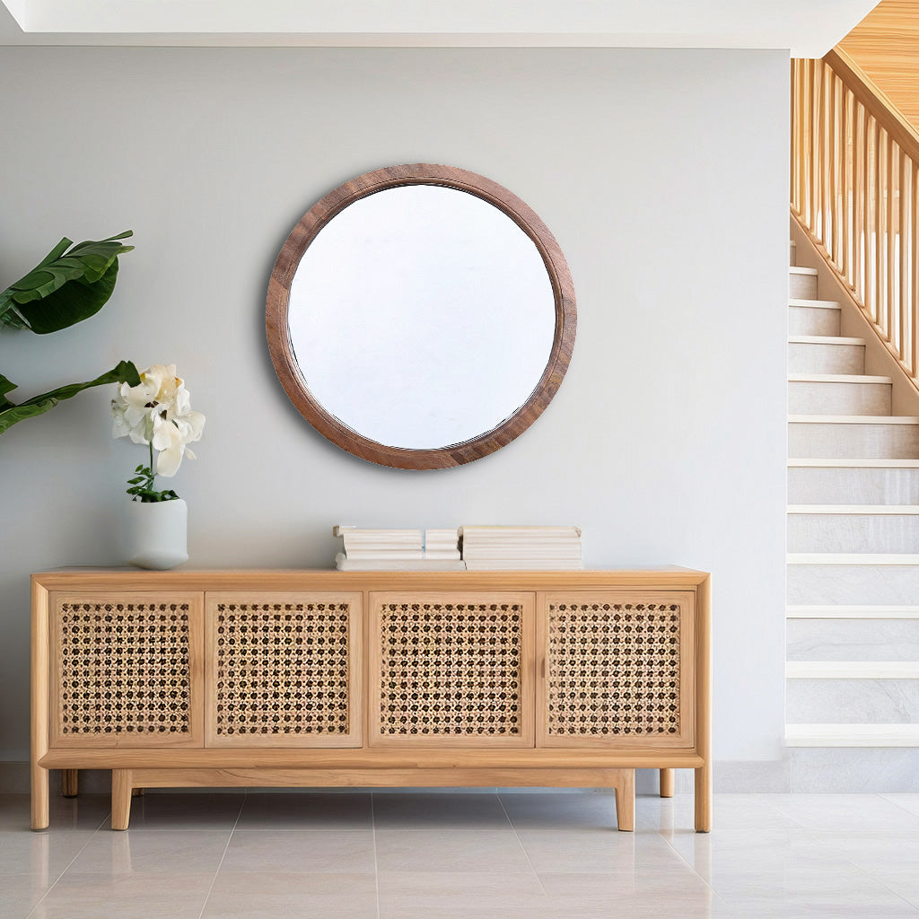 Regal Round Oak Mirror