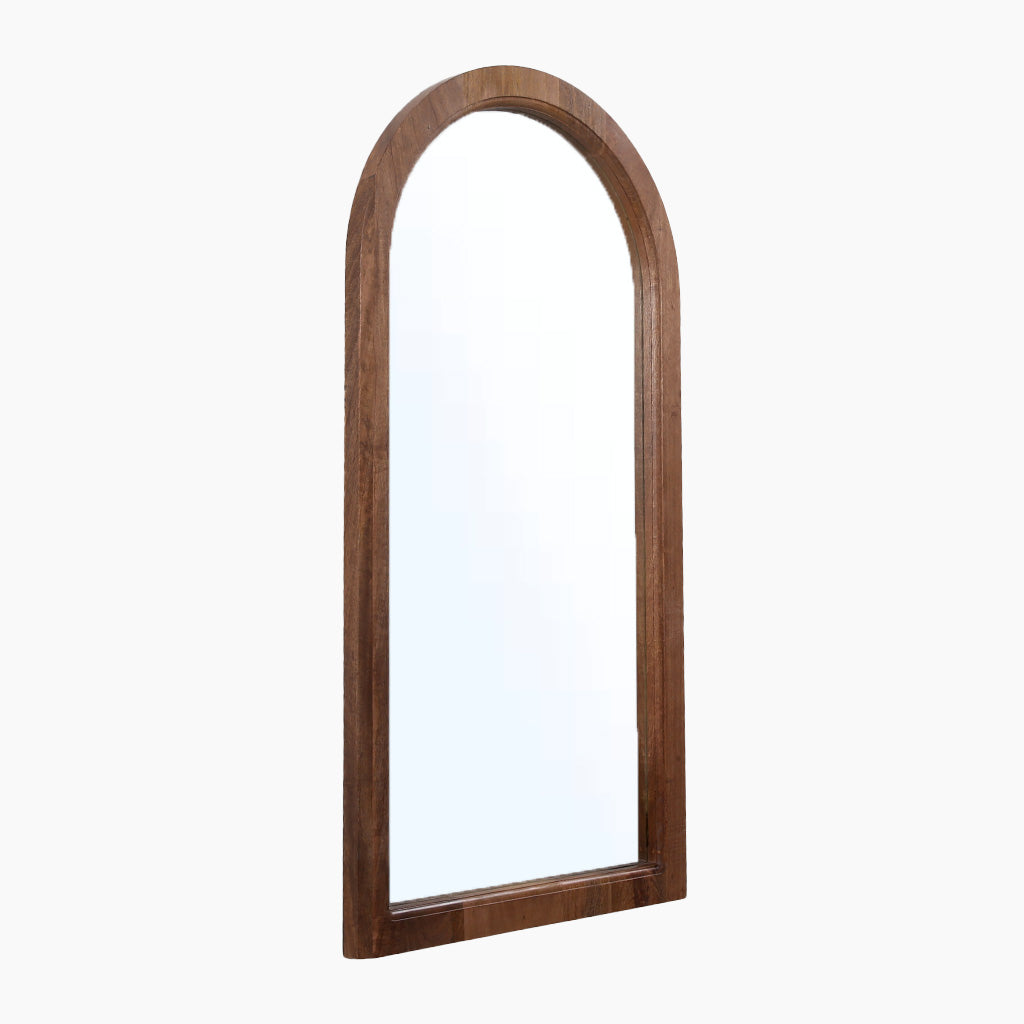 Skyward Arched Oak Mirror