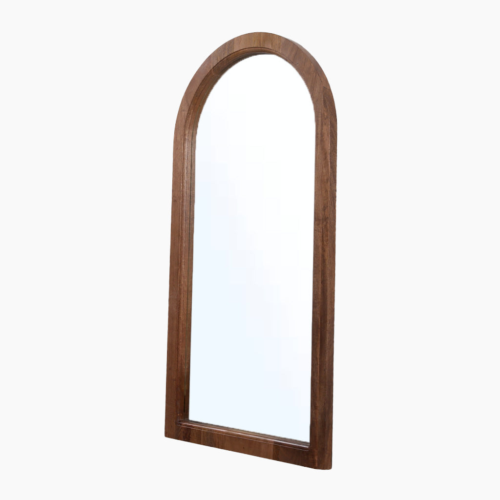 Skyward Arched Oak Mirror