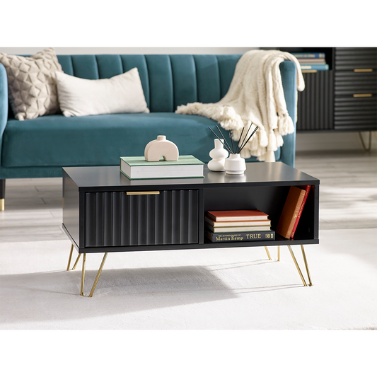 Helicon Black & Golden Coffee Table