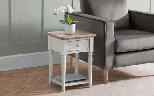 Rogers Oak Side Table With Storage