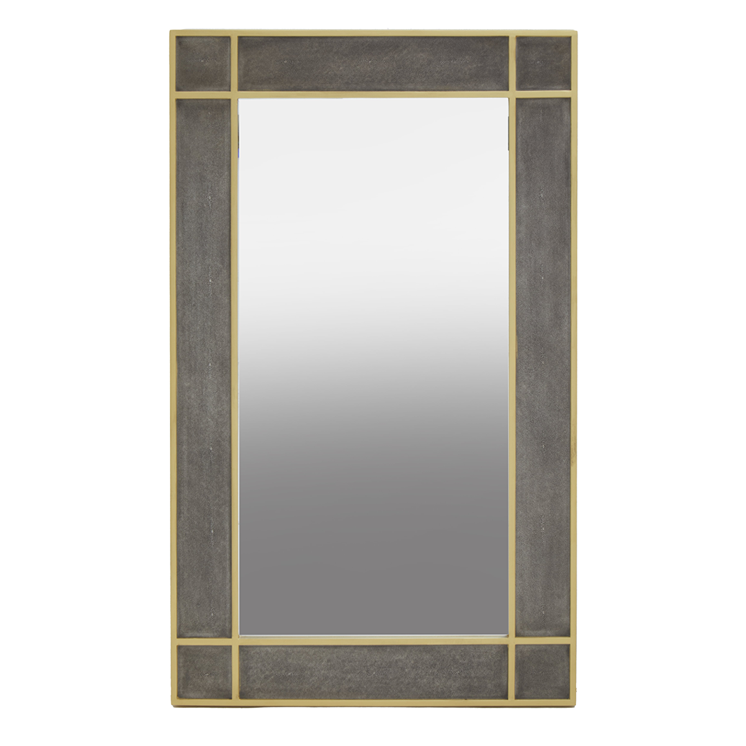 Refine Rectangular Shagreen Mirror