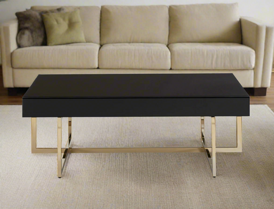 Harold Black Rectangle Coffee Table