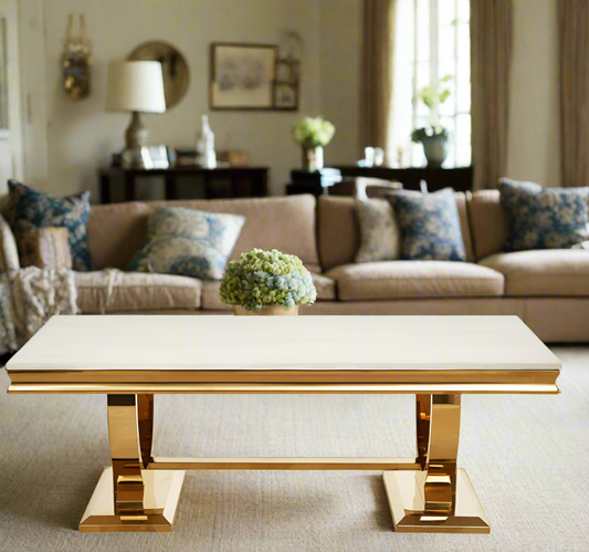 Miso Ivory White Rectangle Coffee Table