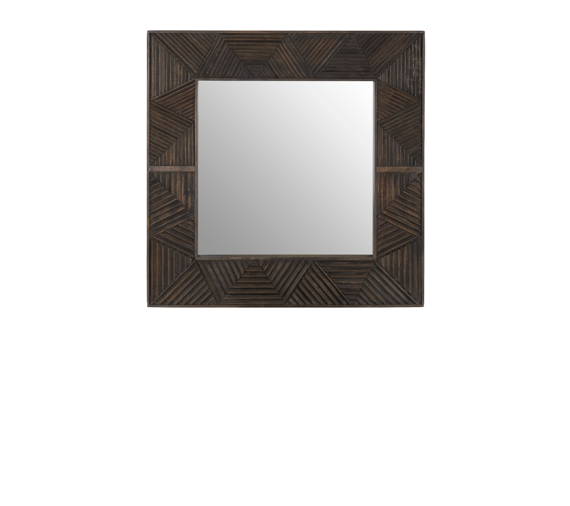 Aura Square Brown Mirror