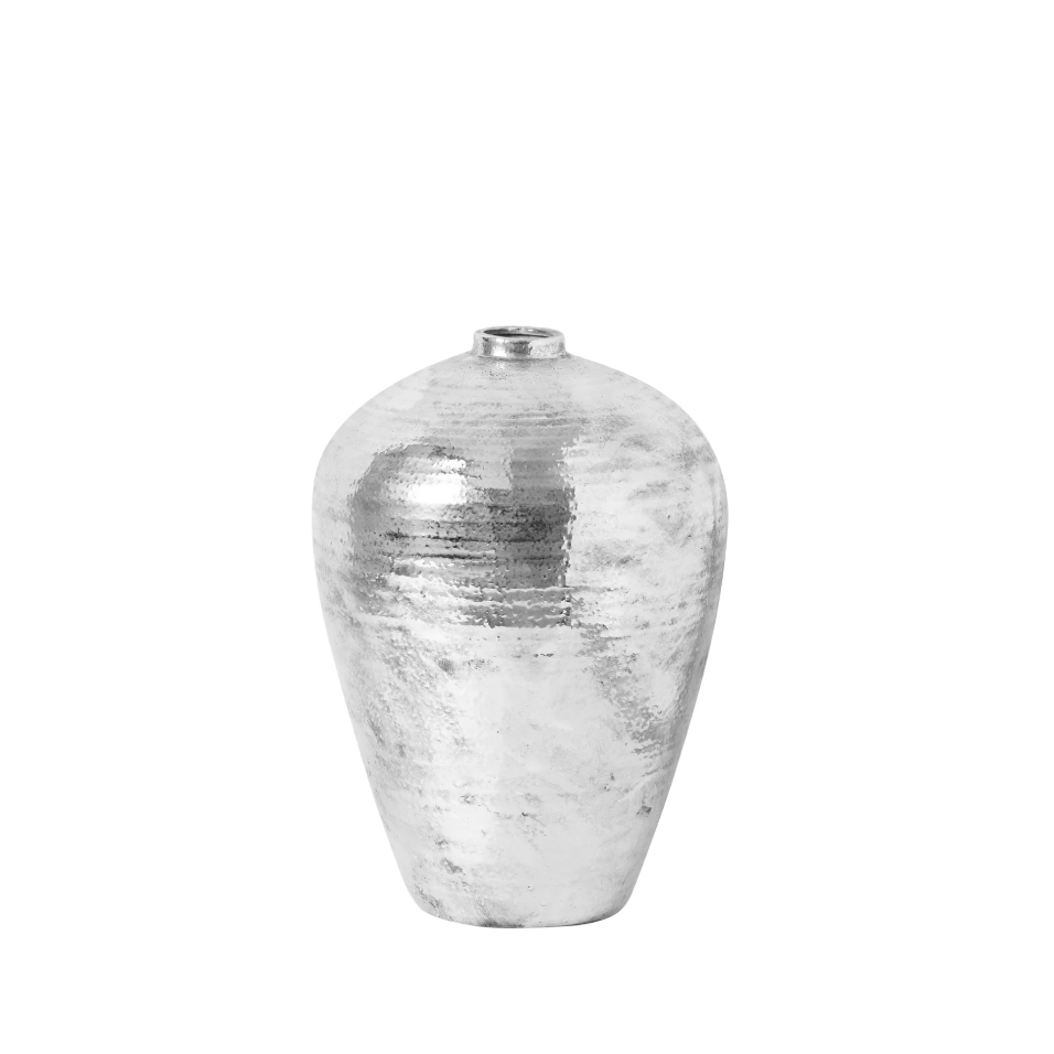 Willow Oval Silver Vase