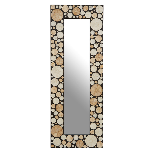 Allure Rectangular Black White and Golden Mirror