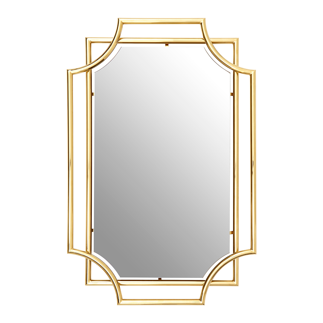 Gilded Rectangular Golden Mirror