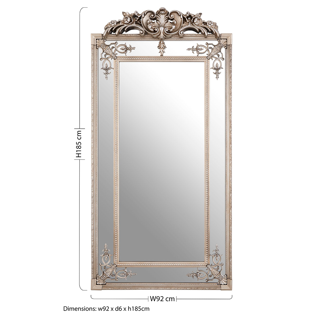 Grandiose Rectangular Champagne Mirror