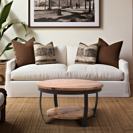 Ennis Wooden Round Coffee Table