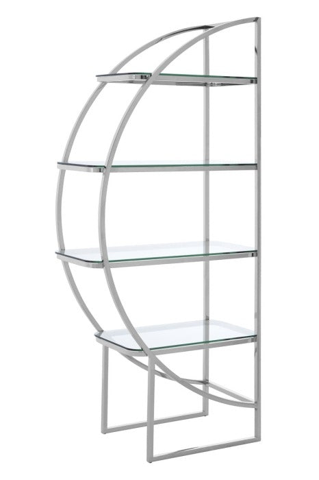 White round deals shelf unit